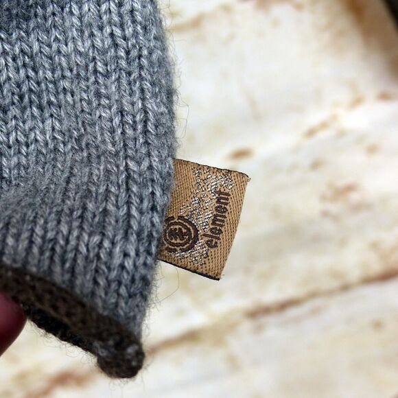 Element Skateboards Sweater Mens M Brown Gray Spell Out Logo Wool Knit Crew Y2K - Picture 8 of 10